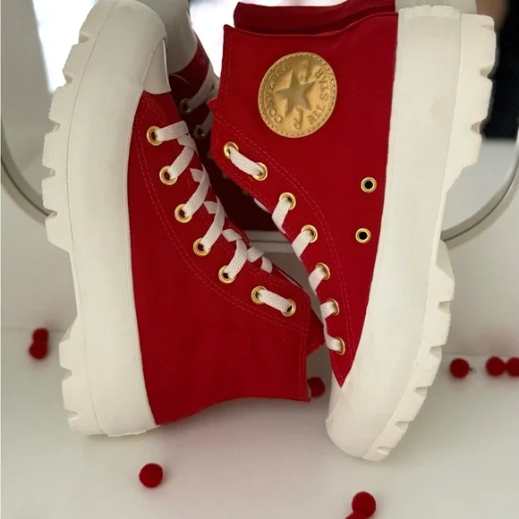Converse Chuck Taylor All Star Move Platform - Red/Gold Limited Edition - Picture 12 of 14